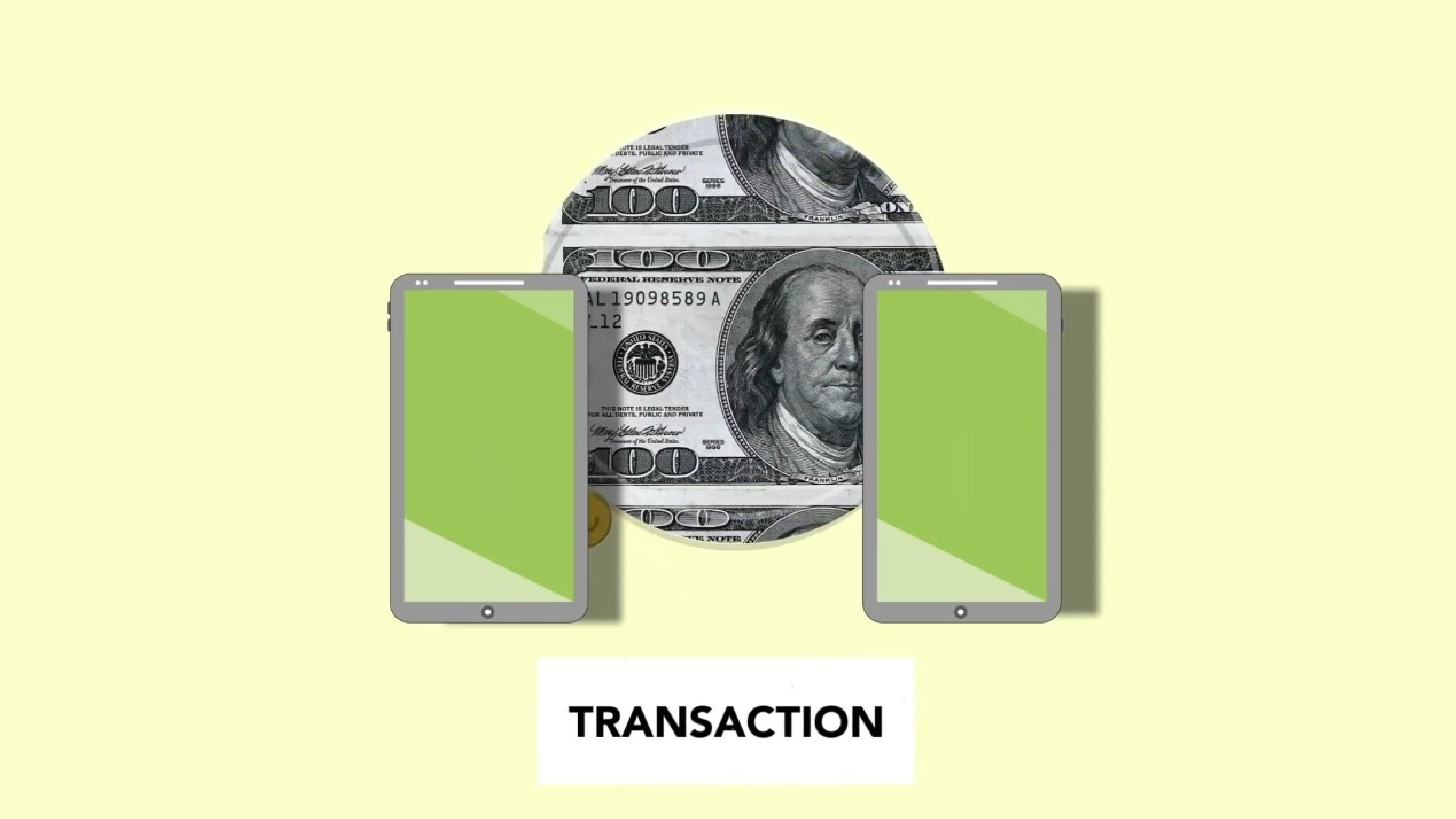 A phone showing a mobile money transaction being made