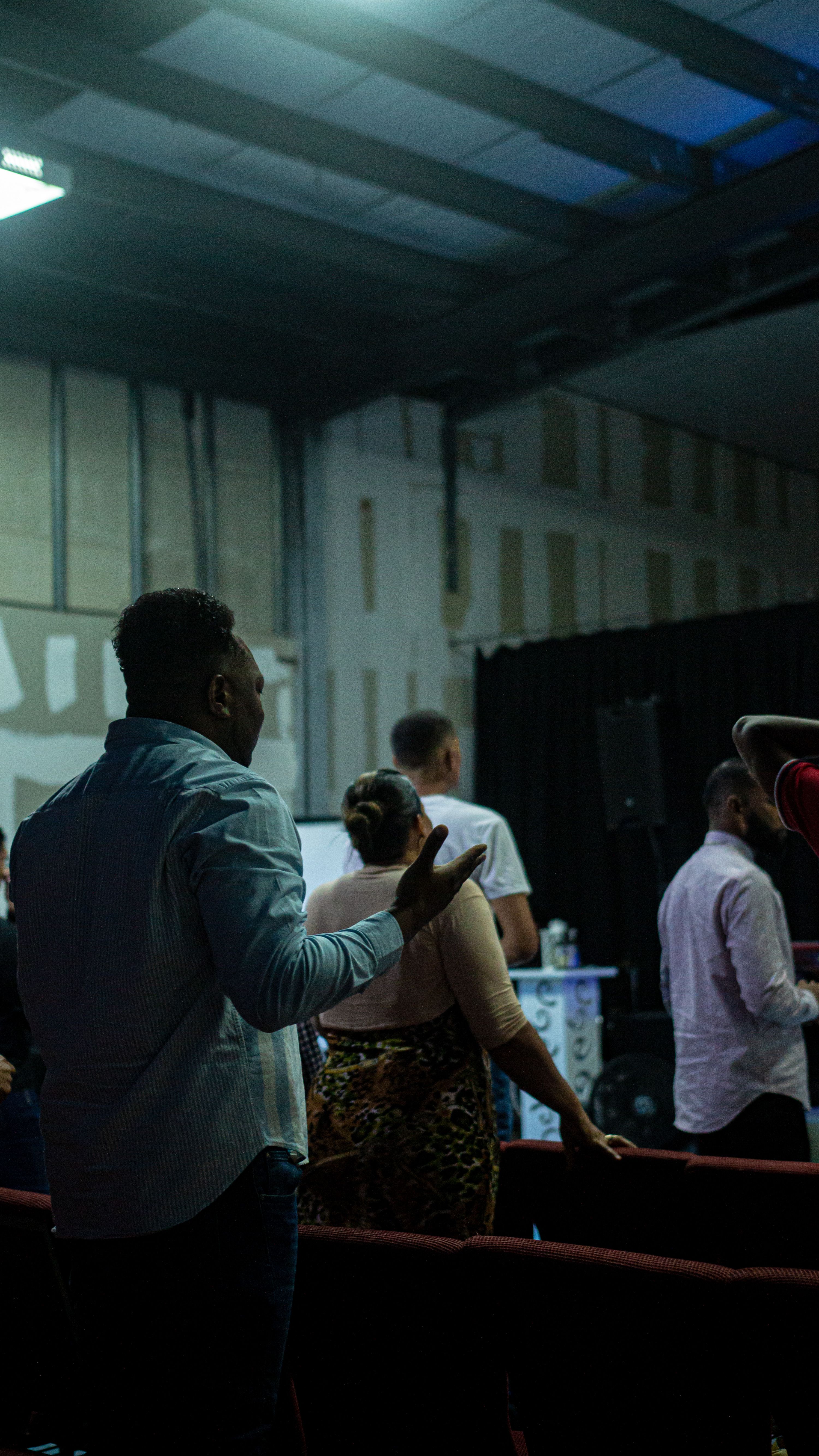 A group of people praying together